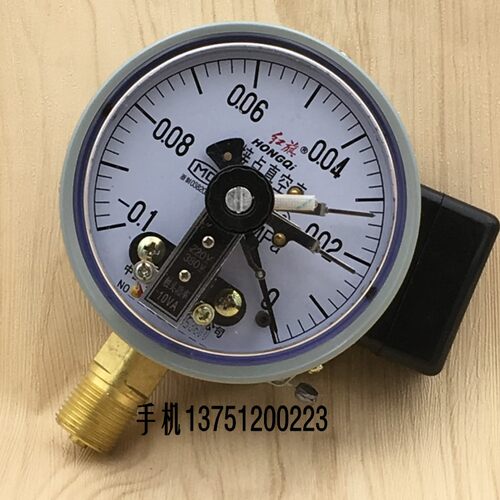 红旗YX-100电接点真空表 真空压力表-0.1-0MPA控制表ZX-100