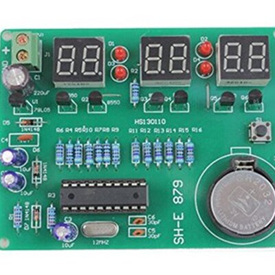 AT89C2051 六位数字钟套件 时钟套件 电子钟套件 散件 879