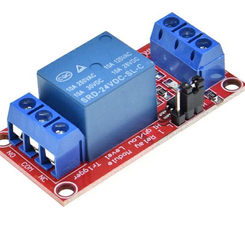 1路电磁继电器模块5V12V24V光耦隔离低电平触发PLC控制驱动板