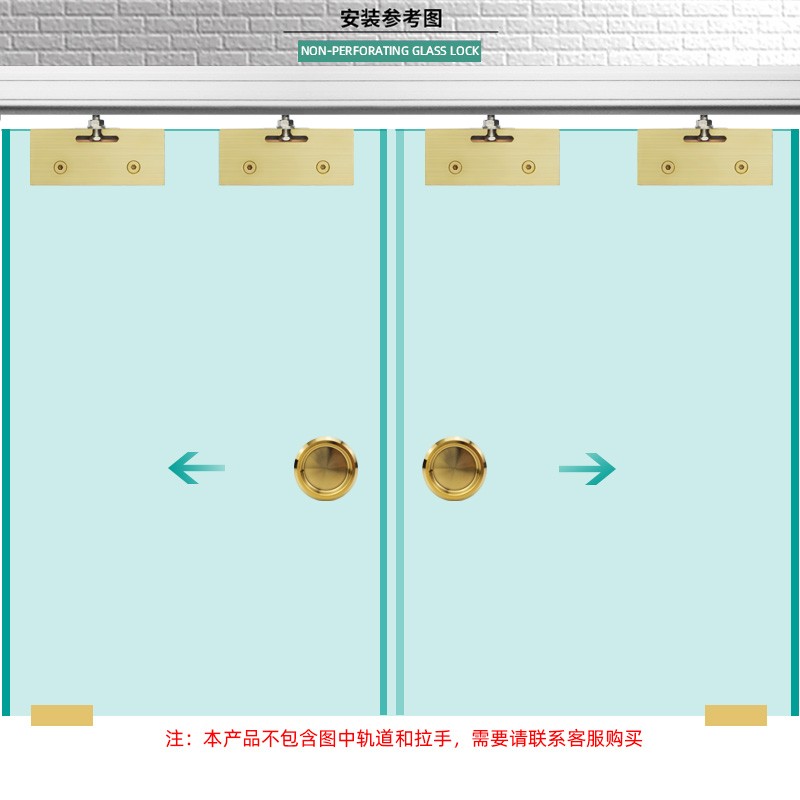 金色玻璃门吊轮滑轮移门吊滑轮洗手间推拉门滑轮吊趟门轱辘钛金色