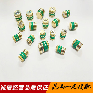 塑胶模具水路塞耐高温止水栓水路铜堵头喉塞双圈氟胶止水栓D6-20