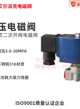 ZSMG高压电磁阀艾尔派克低功耗高压长时间通电热1分2分20MPA