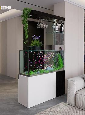 鱼缸断客厅2025新款小型底PEB滤隔屏风带子水一体柜玻璃缸族箱
