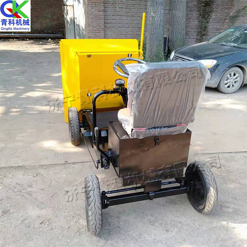 四轮座驾式电动工地翻斗车