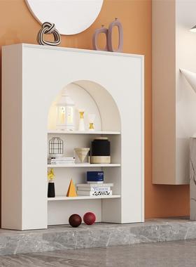 拱时尚欧家用室内白色法式壁炉装ZNG饰柜式架形艺术置物民宿玄关
