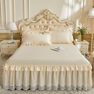 RVW纯色全棉公主风蕾丝花单品裙 床025新2款 寄边真