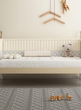 实木儿童接床加宽床卧室拼接床带IAW护拼大栏新生儿小床婴床儿铺