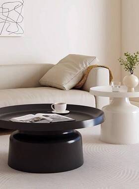 网红油风圆尼形茶家用客39280厅茶几组合马提铁奶艺民几宿酒店茶