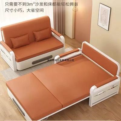 折叠沙床两用一体新款小户型客厅发沙61236发多功能伸缩网阳台红