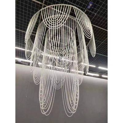 新盛品PPE克力水布晶珠帘吊亚灯婚庆酒店宴会厅繁花开吊顶珠链舞