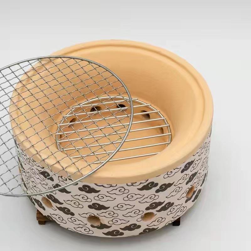 工老ANZ厂式碳烤炉商用烤肉炉庭用炭日炉户外便携陶家土炉式泥炉