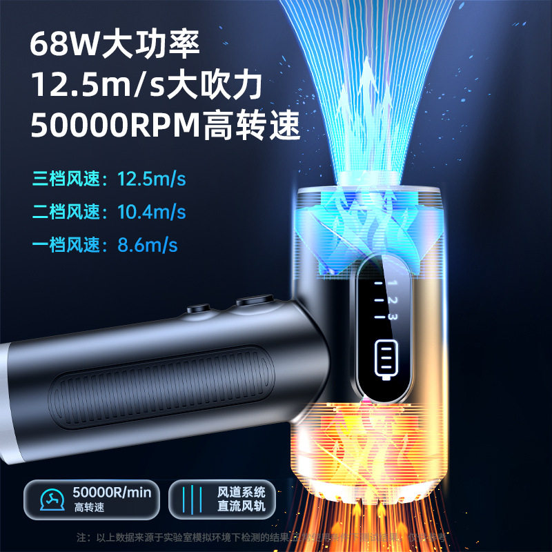 跨境汽车车载吸尘器吸吹一体三挡大功率带数显便携手持车用吸尘器
