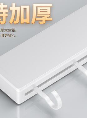 白色厨房挂钩架打免壁挂物墙上挂杆置孔架厨具挂架勺子铲子DLL收