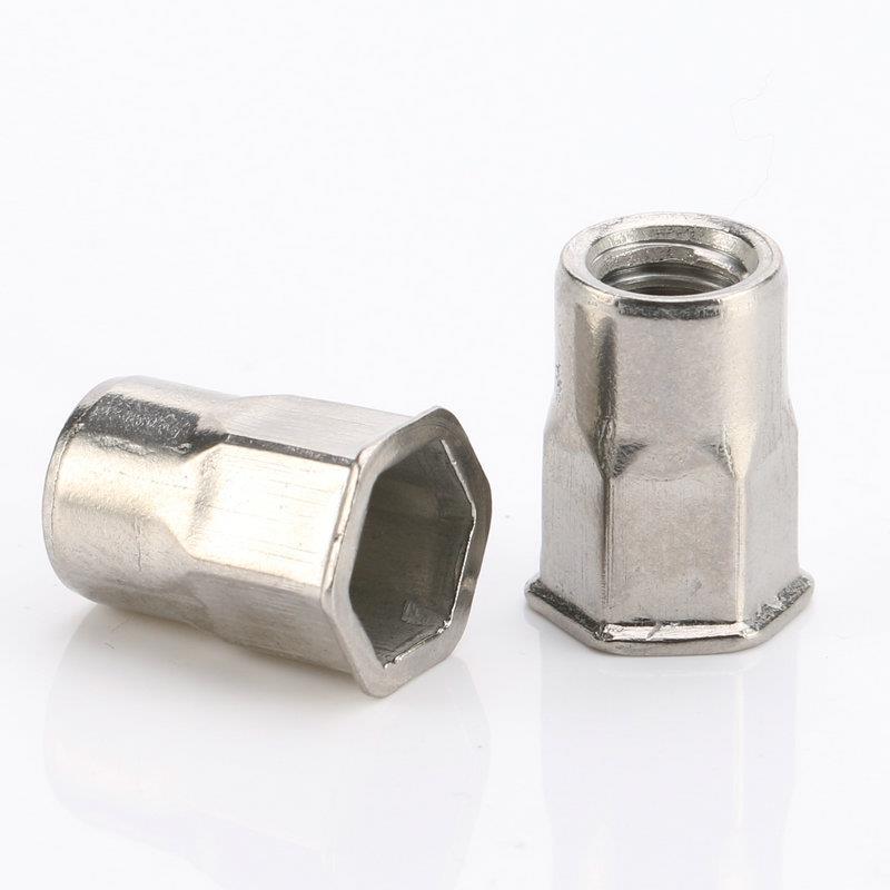 304不帽锈钢头小沉内外六角铆螺母内外半六角拉M3-DSEM1半2拉铆螺