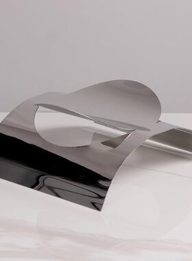 简约意不锈钢水果创盘装饰家客厅餐居桌茶收几WBO轻奢摆件纳托盘