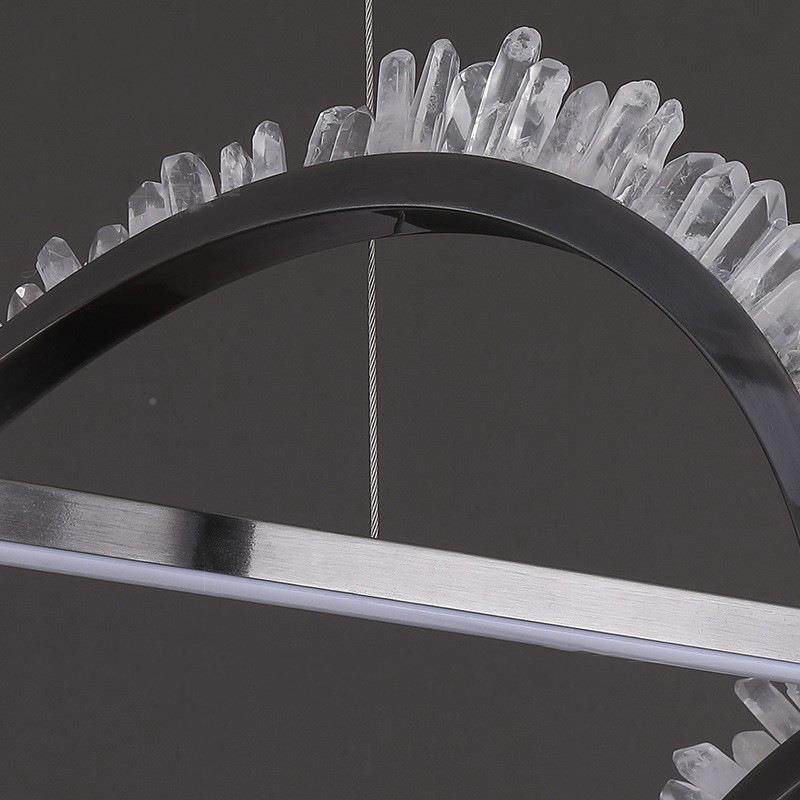 0252新款现代RY-20220简约轻奢天然水晶黑色不锈餐钢厅吧台设后计,家装灯饰光源,智能吊灯,淘宝优惠券,粉丝福利购,淘宝优惠卷