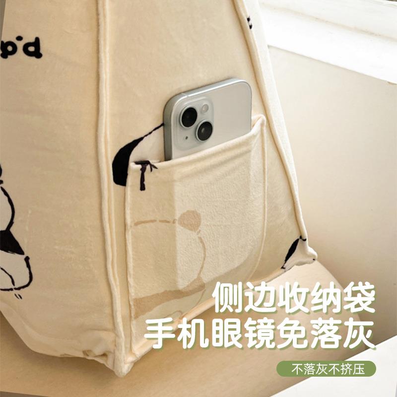 季通用宝宝绒卡三角靠垫软大靠背宿舍床四头包通VKD靠背护腰