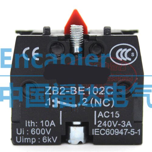 银点按钮开关常闭触头模块ZB2-BE102C 22mm