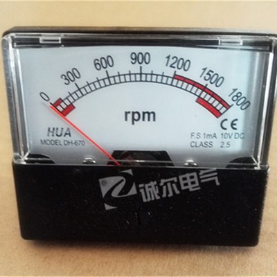 HUA华伟DH670指针式直流交流电压变频器用转速表1800rpm转/DC10V
