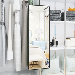 衣柜全身穿衣镜子内置推拉平开门内装G隐形折叠旋转试衣对翻转隐