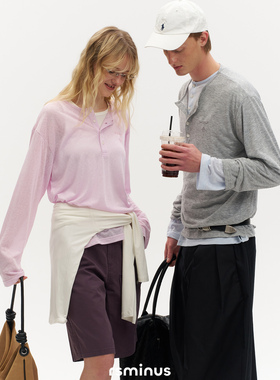 rsminus男女同款宽松薄款长袖T恤空调衫2026年夏季新款男生上衣潮