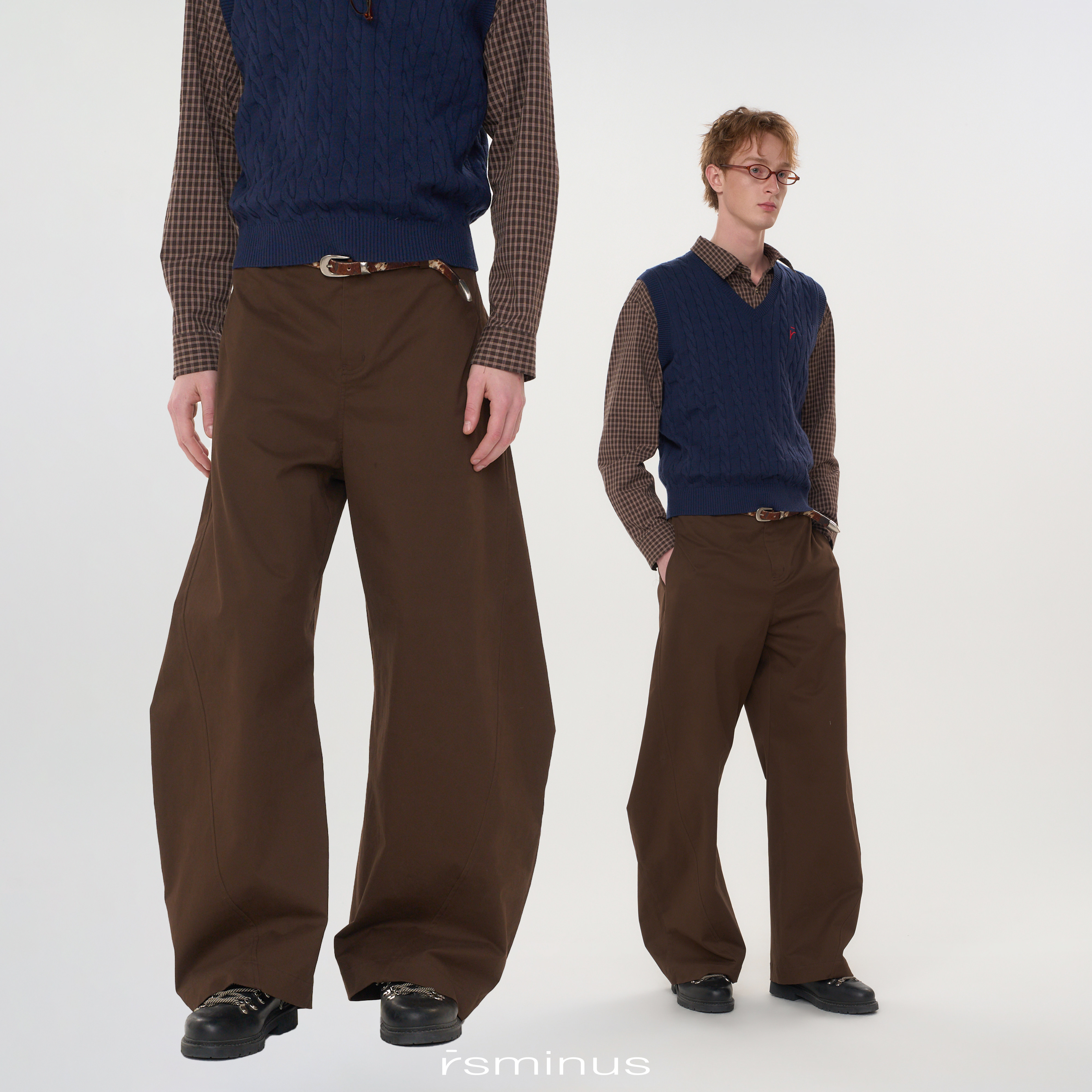 rsminus男装时尚复古弯刀阔腿梭织休闲裤2026春季新款男生长裤子,男装,休闲裤,淘宝优惠券,粉丝福利购,淘宝优惠卷