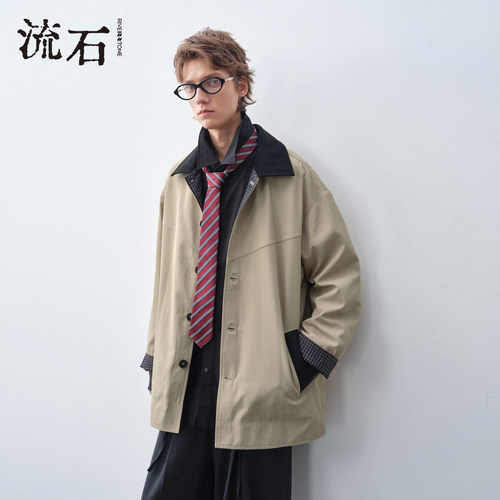 riverstone男女巴恩风短款风衣潮