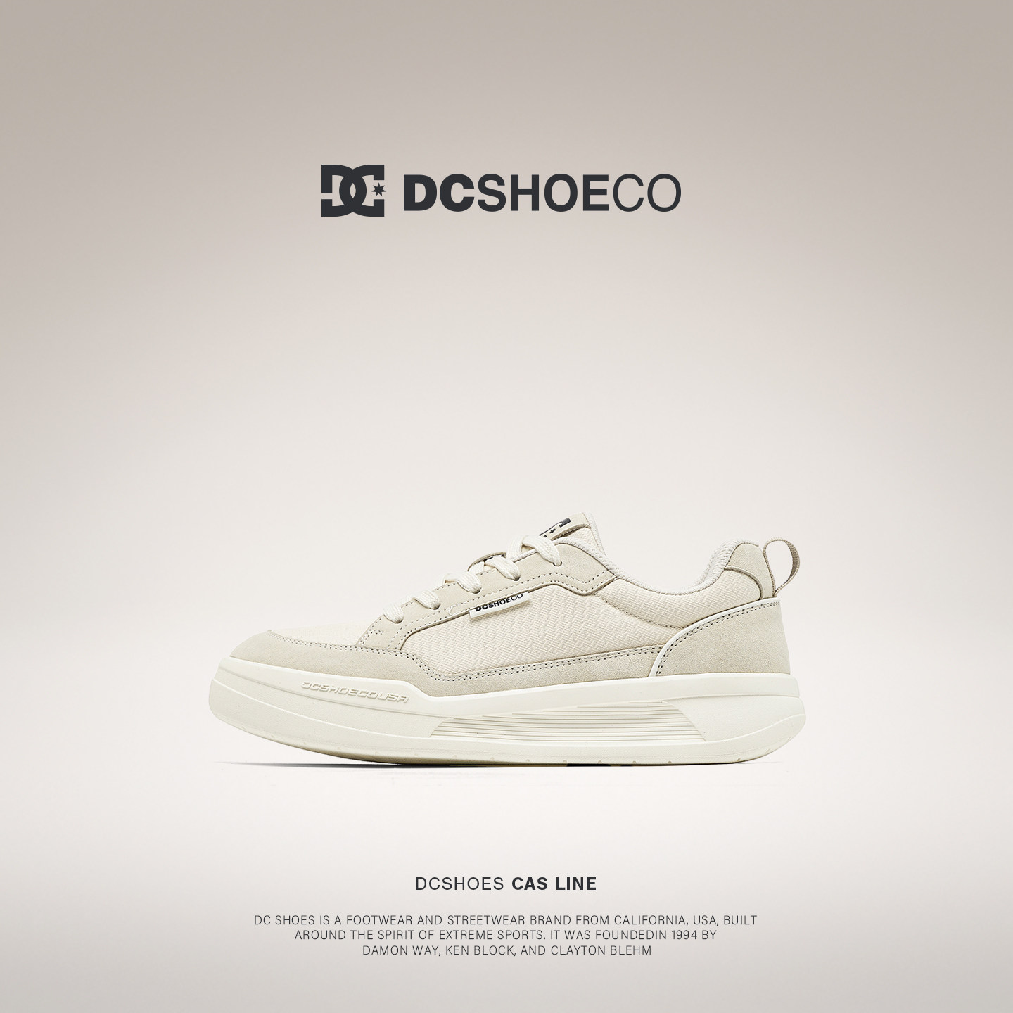 DCSHOES KINETIC 真皮休闲鞋子男鞋2026秋季新款厚底板鞋透气白鞋图片