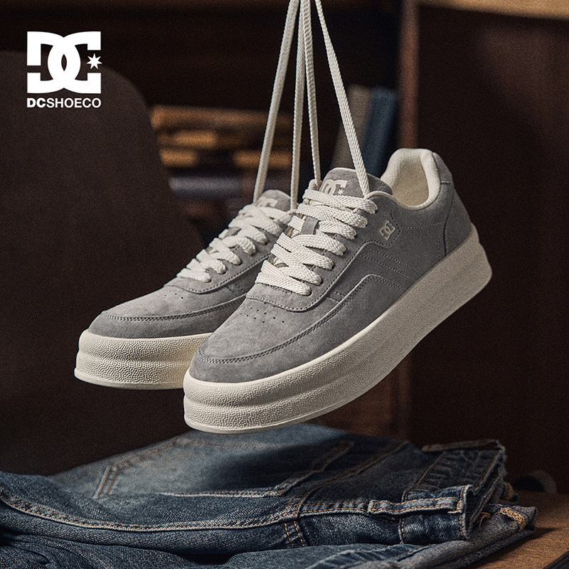 DCSHOES Burnside 秋季新款板鞋男款厚底透气男鞋真皮复古休闲鞋图片