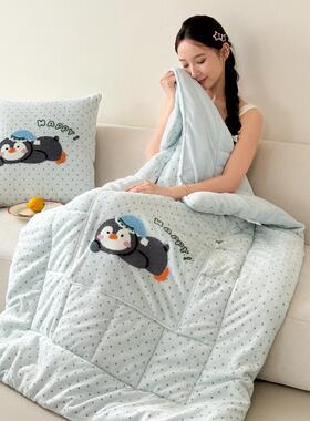 卡通加厚抱枕被RZN抱两用二合载一家午睡可折叠枕头被车用用款枕