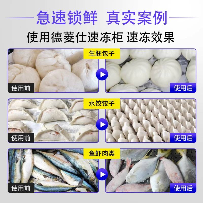 德菱仕低温液氮速冻柜商用零下80度冰箱大容量海鲜包子推车速冻机