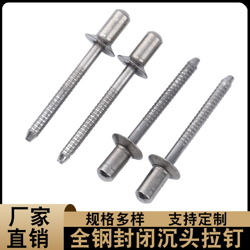 铆家喜仕隆全不锈钢封闭沉头抽芯铆钉封闭型拉铆钉不锈钢沉头拉钉