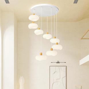 云团吊WQJ护灯现代极简约奶油风眼光全谱厅吊灯餐桌餐创意中山灯