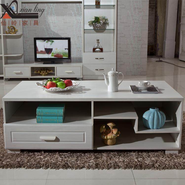 简约茶几客代厅家具GIJ白色时尚创意茶几电柜视茶几组合工厂直现