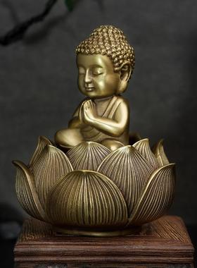 全铜大日如来车载装饰品中控汽台摆件车可爱BSAH保y内7