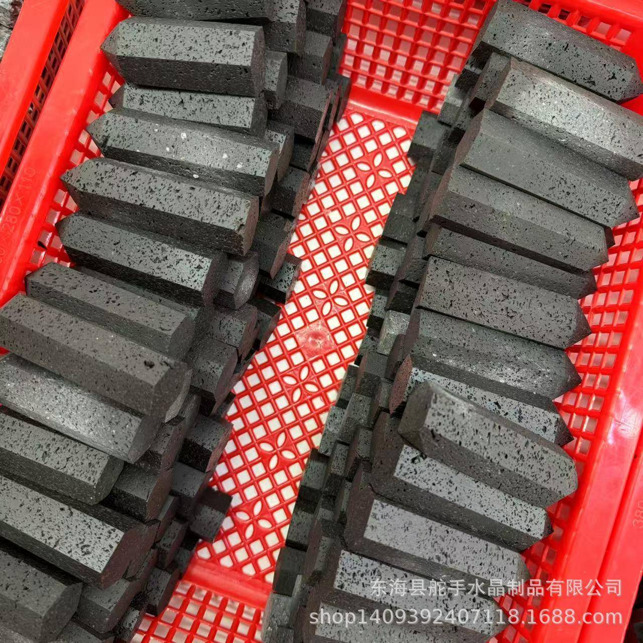 件境热销天然水晶火跨山岩原石切割打新磨六棱单尖柱家IEV居摆品