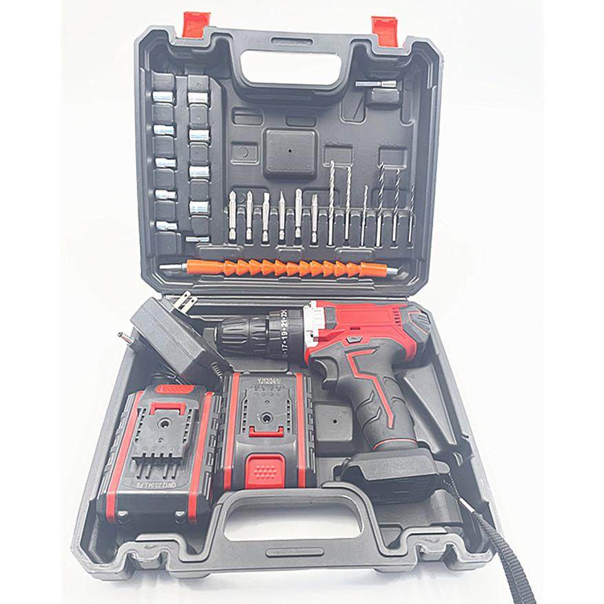 AKS21V锂电手电钻电多功家能冲击钻用打孔钻墙有刷充钻套装电动螺