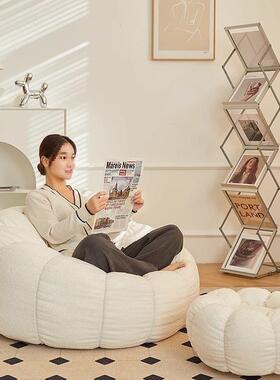 懒985人沙发可躺可睡单人卧小室沙发主卧椅躺南瓜闲榻榻米阳台休椅r*