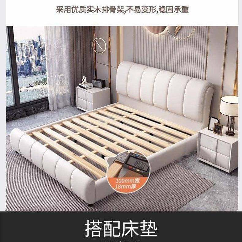 高档豪华大床软包1床欧式床.米欧美风人卧成室15.8米双人实985木