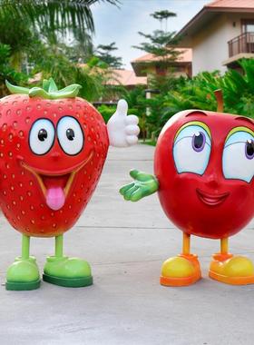 户外玻璃钢草菠莓萝摆件园仿真蔬林菜果雕塑田园农60306庄店铺水