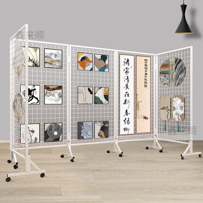 贴画展架折叠网格展示架画展画室幼儿园展示架美术展览架移动户外