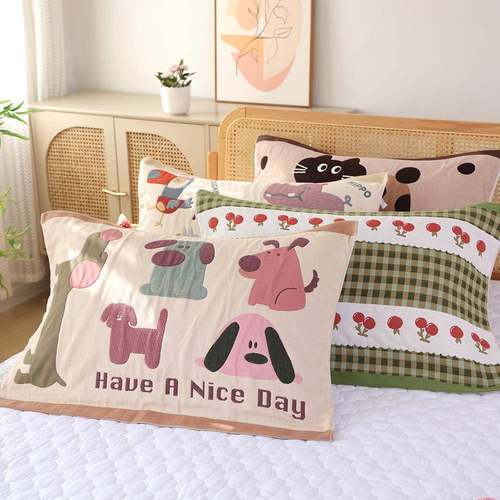 八层巾用加纱汗厚邮盖巾新ltao1025款人家纯棉柔枕头包吸软枕巾一