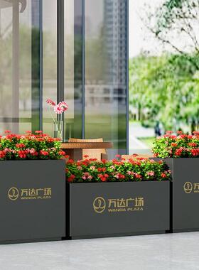 锈钢花箱组合花池市户政树46626箱长方形花槽成品花架铁外不艺花