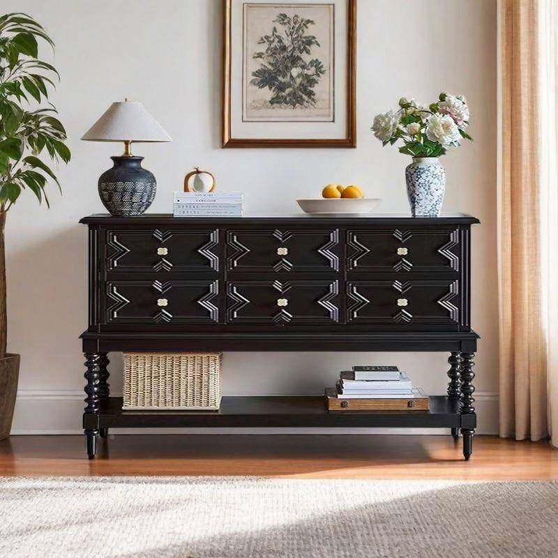 法式古风实玄关柜木意式轻客厅过道走廊652中古复风斗奢柜靠墙隔