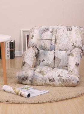 现简约加长扶手懒沙人发椅单人榻榻米折叠沙71895发阳台飘窗代小