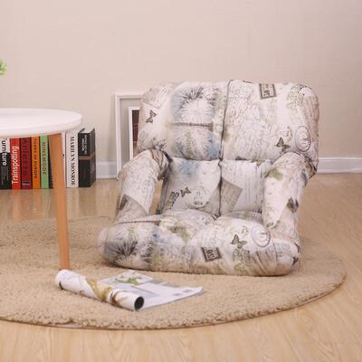 现简约加长扶手懒沙人发椅单人榻榻米折叠沙71895发阳台飘窗代小