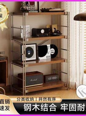 简日式置KCT物架落地波架货架多层客厅阳台书约储物架厨房微炉收