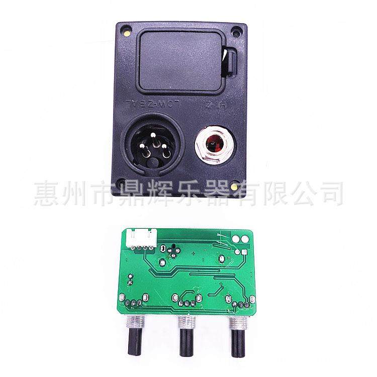 吉他拾音器古典民谣吉他电箱段压拾音器木吉QMG电他段3E三Q均衡器