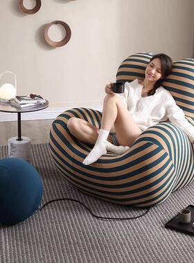 式网红压缩妈的抱休妈闲懒人单人沙发61377椅意客厅怀阳台卧室懒