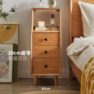 4I实木3床头柜约现代智能迷你小型床边柜墙F77J8H77超窄0公简分边